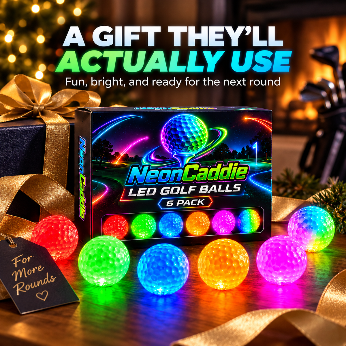 ✨ Impact-Activated LED Golf Balls – Light Up Your Evening Round