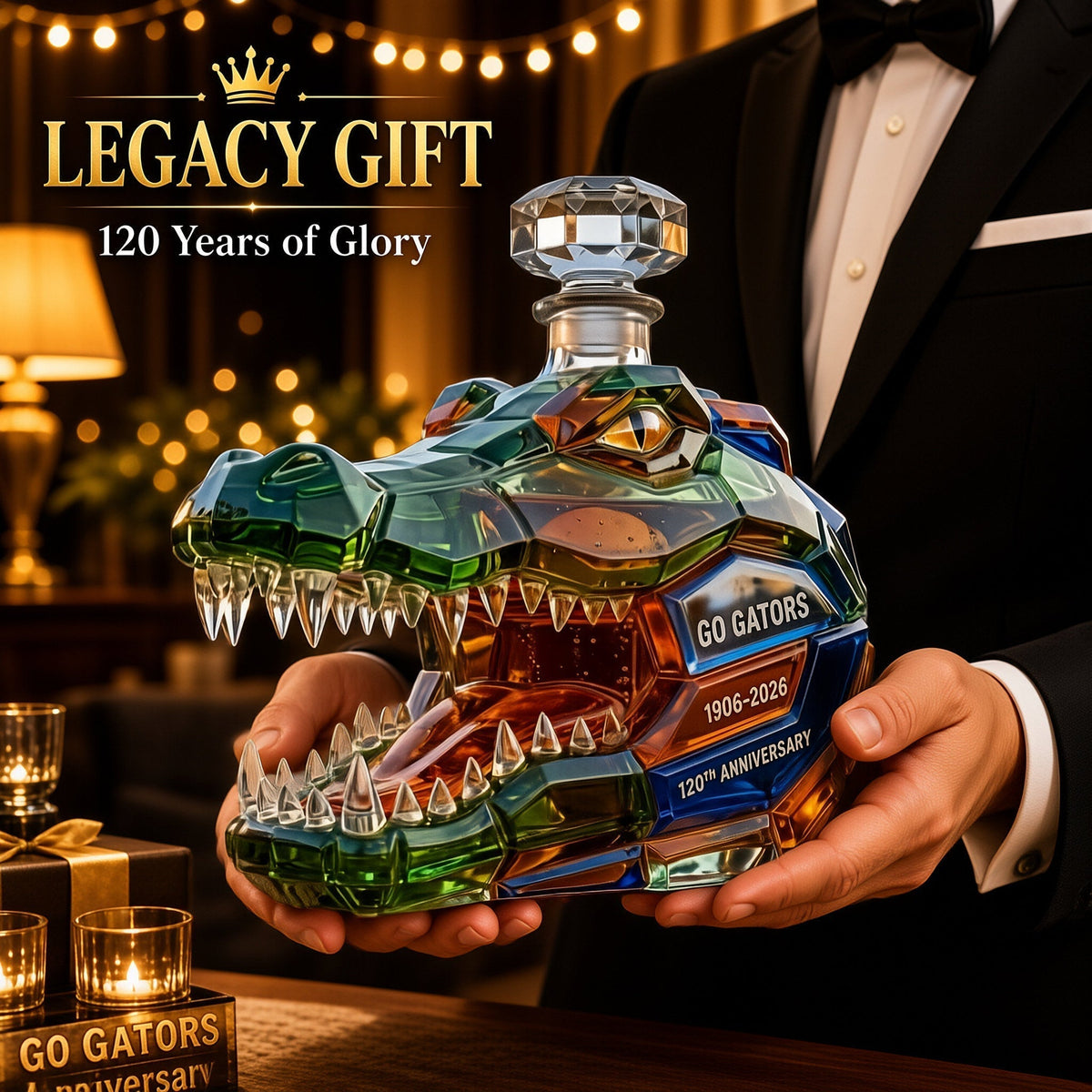 🐊Crocodile Glass Decanter – Turn Your Bar Into a Statement