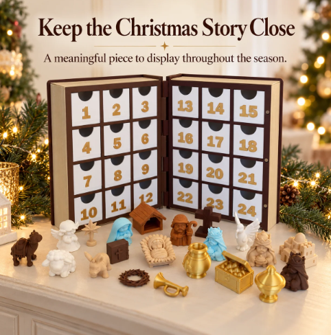 🎄📖 24-Day Bible Advent Calendar – 24 Miniatures, Scripture & Christmas Countdown ✨