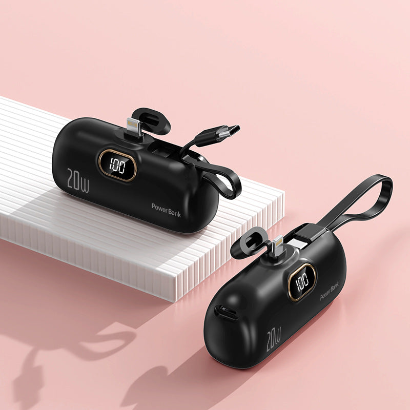 ๐ Pocket Power Bank With Built-In Cable โ 22.5W Fast Charging
