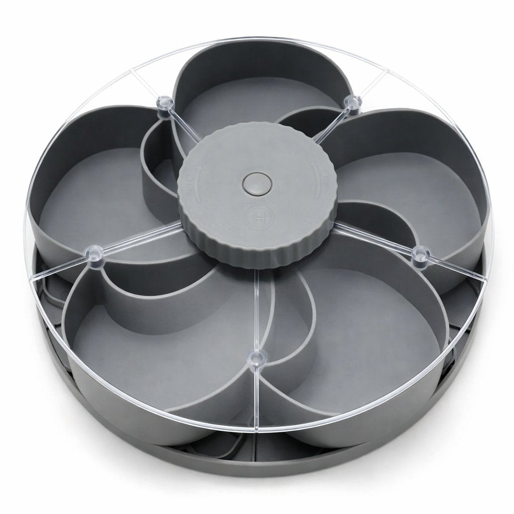 🎁Buy 2 Get Free Shipping!🍽️ Rotating 5-Compartment Snack Tray