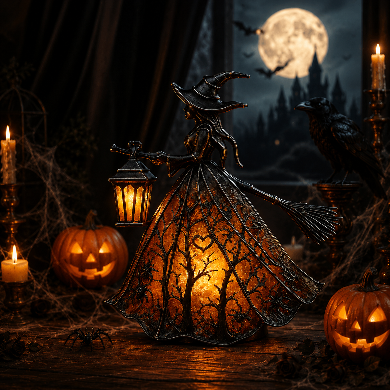 🎃✨Gothic Witch Halloween Table Lamp(USB Version)
