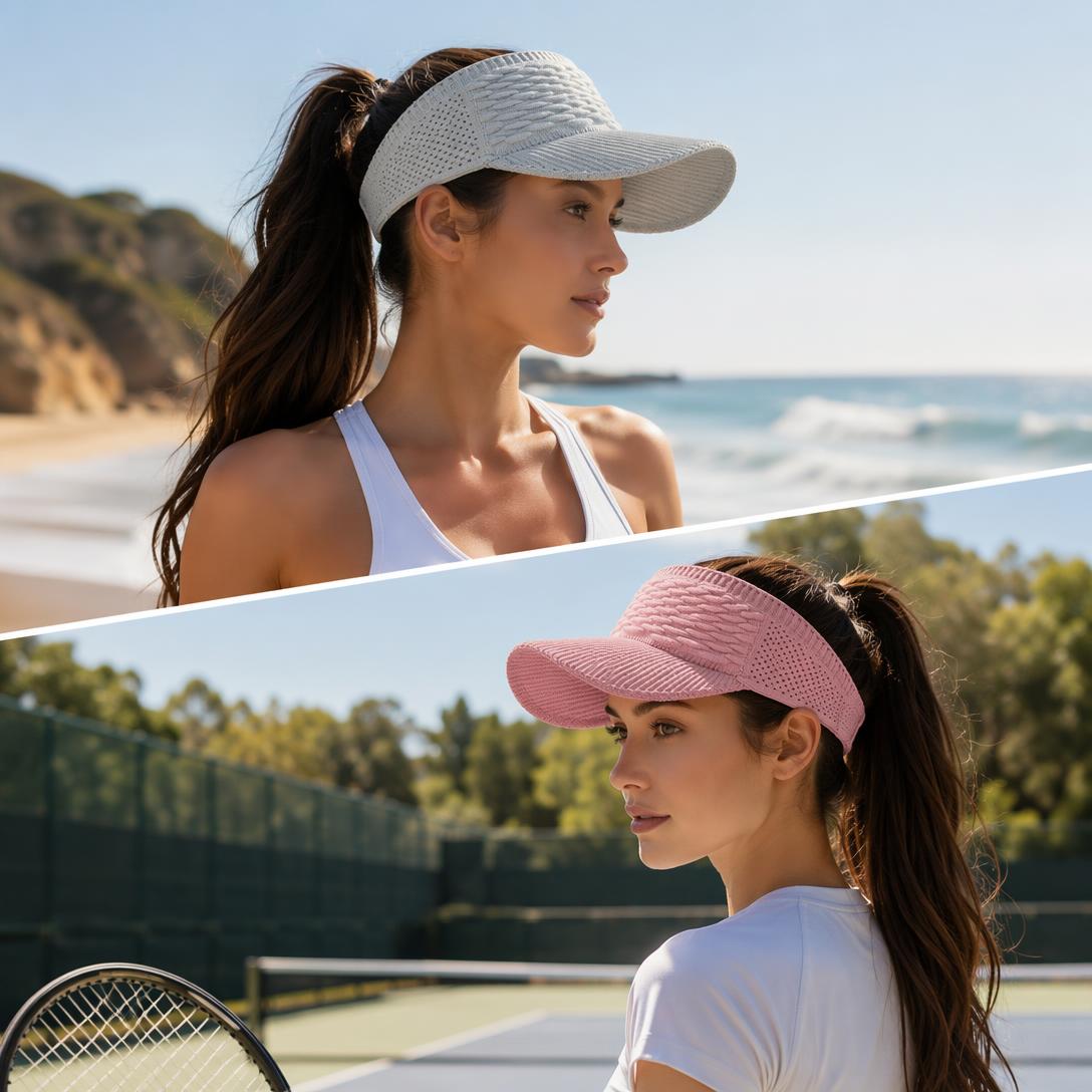 Two sun visors together showing the 2-pack value