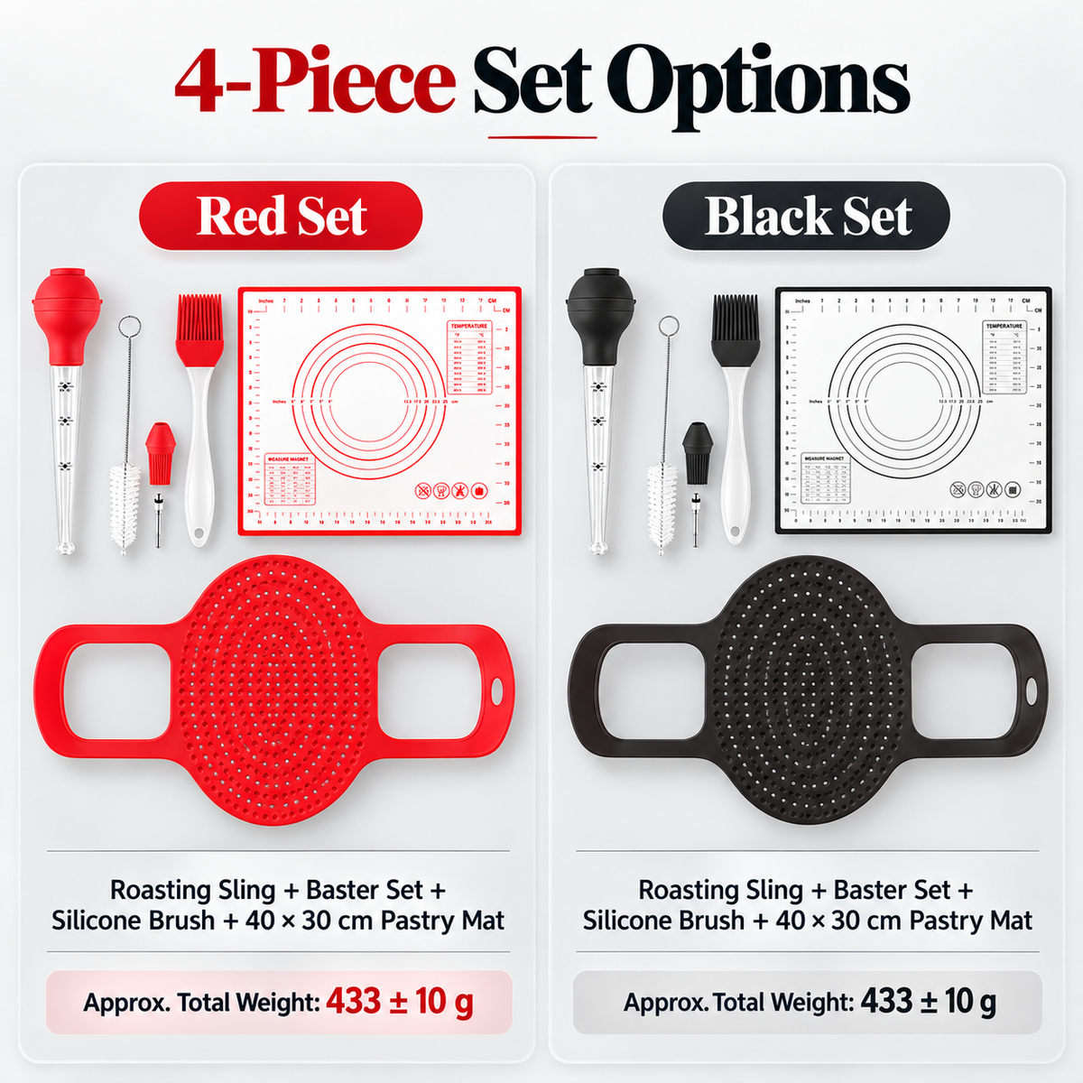 🔥🦃 BBQ & Thanksgiving Essential! 🍗 Heat-Resistant Silicone Turkey Roasting Sling 🍖✨ Easy-Lift Meat Lifter with Basting Tools 🧑🍳🍽️ Perfect for Turkey, Chicken & Holiday Roasts 🎄🎁