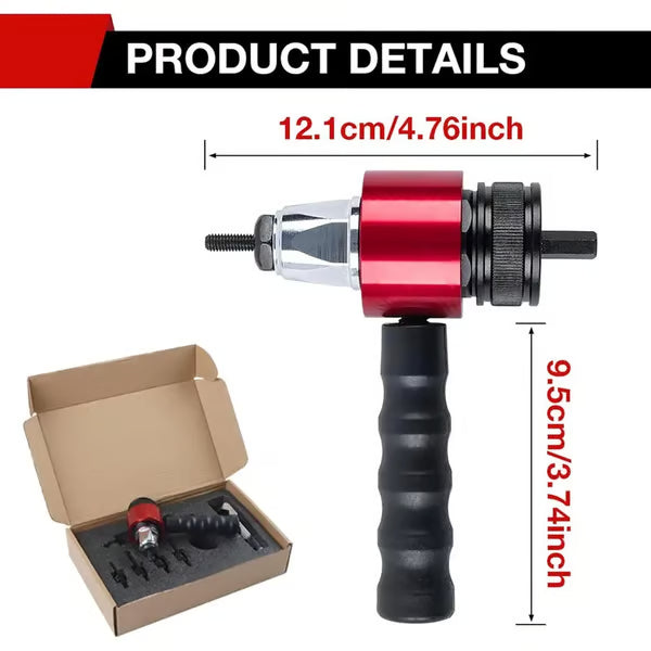 🔥LAST DAY 50% OFF - 🛠️Electric Drill Rivet Nut Gun Adapter Kit (M3-M8)