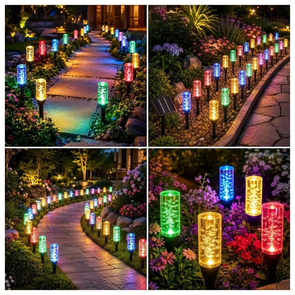 🔥 Limited 50% OFF 🔥 Solar Pathway Lights Outdoor Crystal Bubble