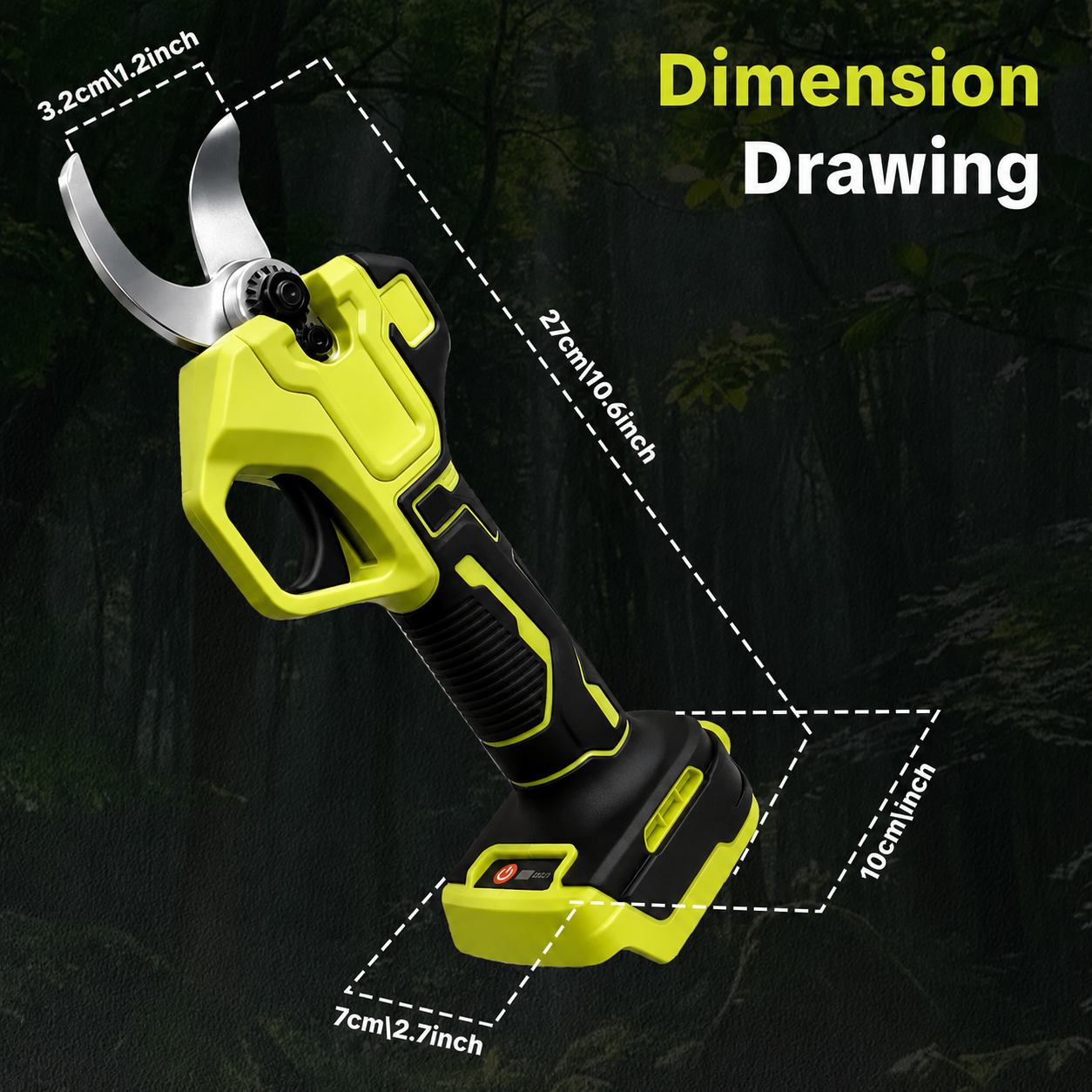 Cordless Electric Pruning Shears | 1.25-Inch Branch Cutter