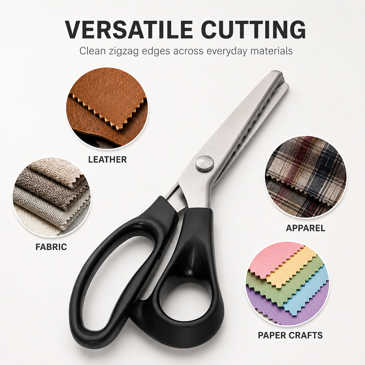 ✂️Stainless Steel Zig Zag Scissors with Serrated Teeth
