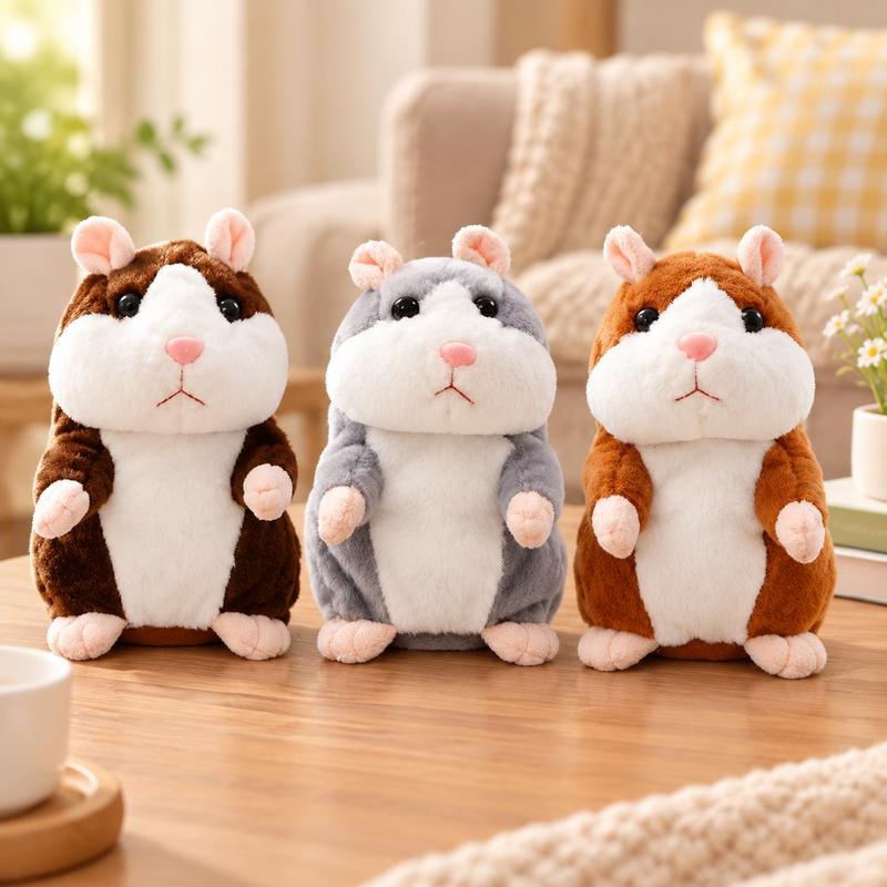 Talking Hamster Plush Toy – Funny Voice-Repeating Interactive Gift
