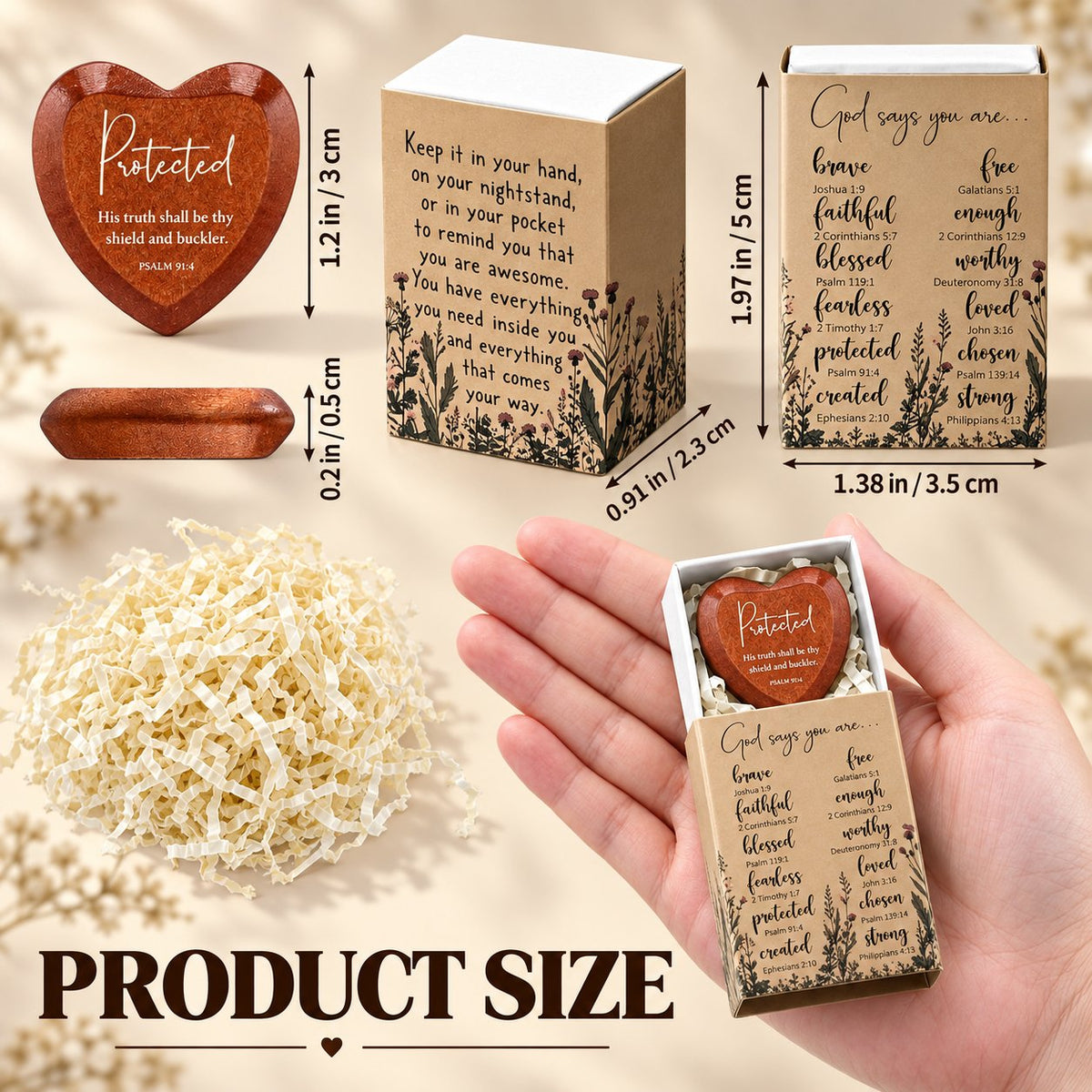 💯 49% off✝️Christian Pocket Heart Gift Set(Set of 12)