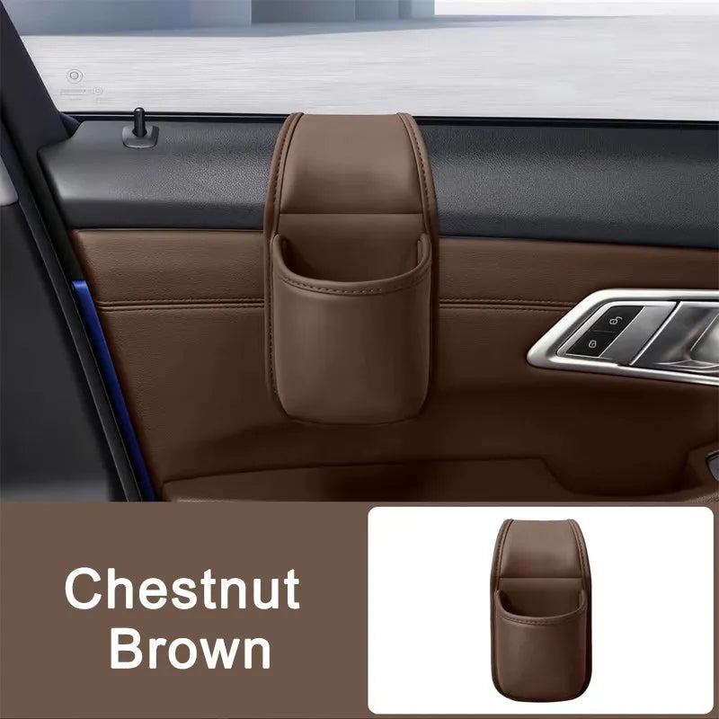 Car Door Leather Cup Holder