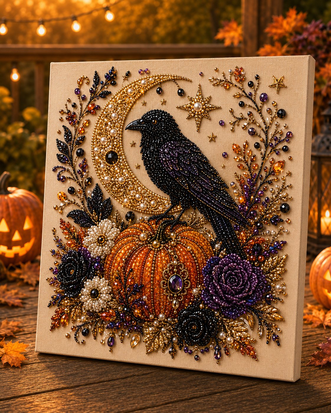 ๐ฅ Last Day 49% OFF โ ๐ปโจ Halloween Pearl Art DIY Kit โ Turn Tiny Pearls into Spooky-Cute Magic