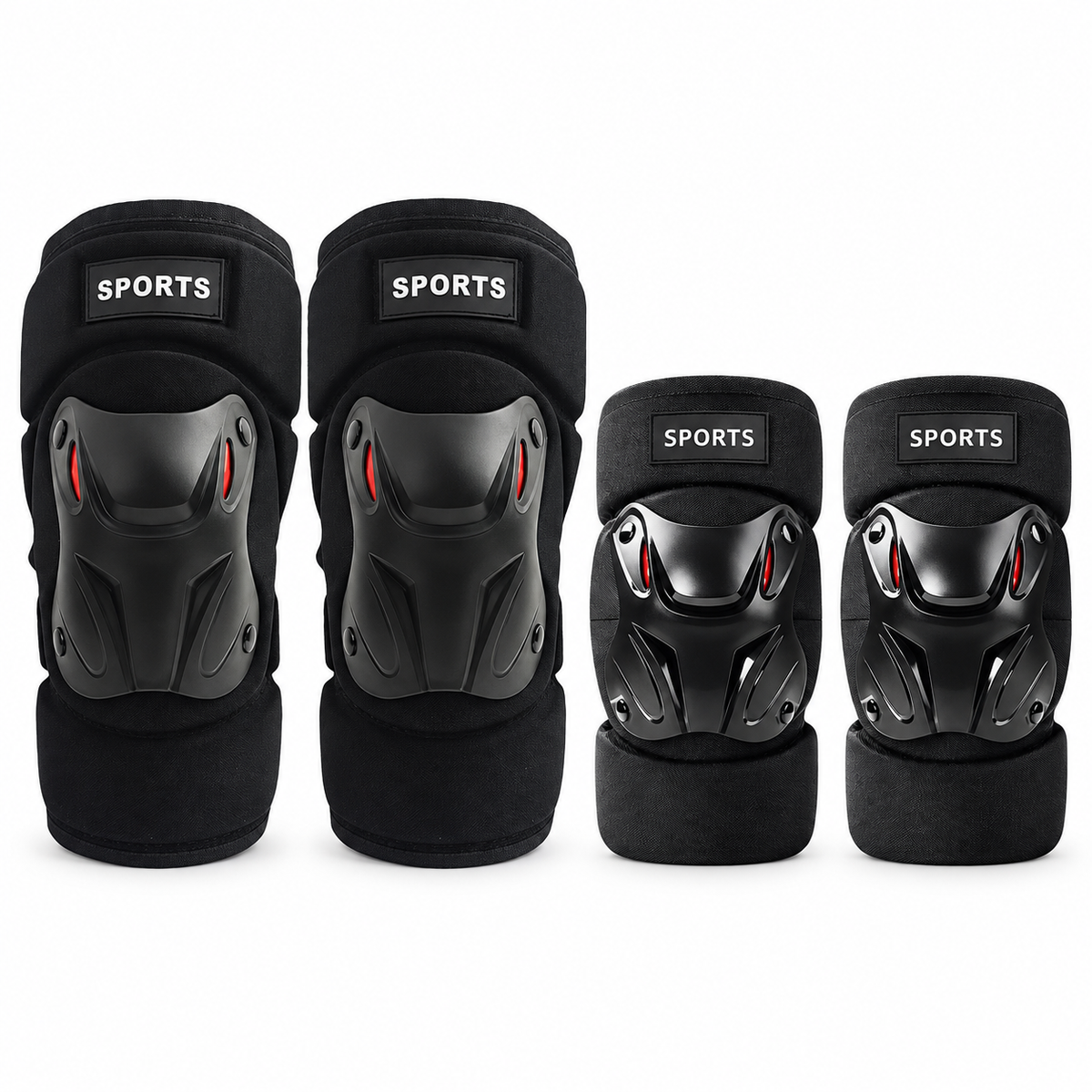 Hard-Shell Knee & Elbow Pad Set – Gear Up for Every Ride