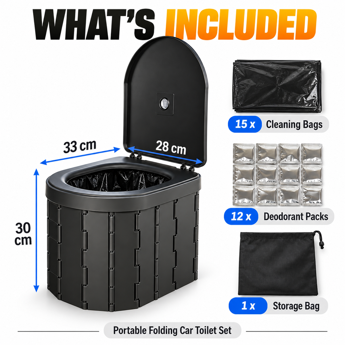 π Portable Folding Travel Toilet β Compact Car, Camping & Emergency Toilet