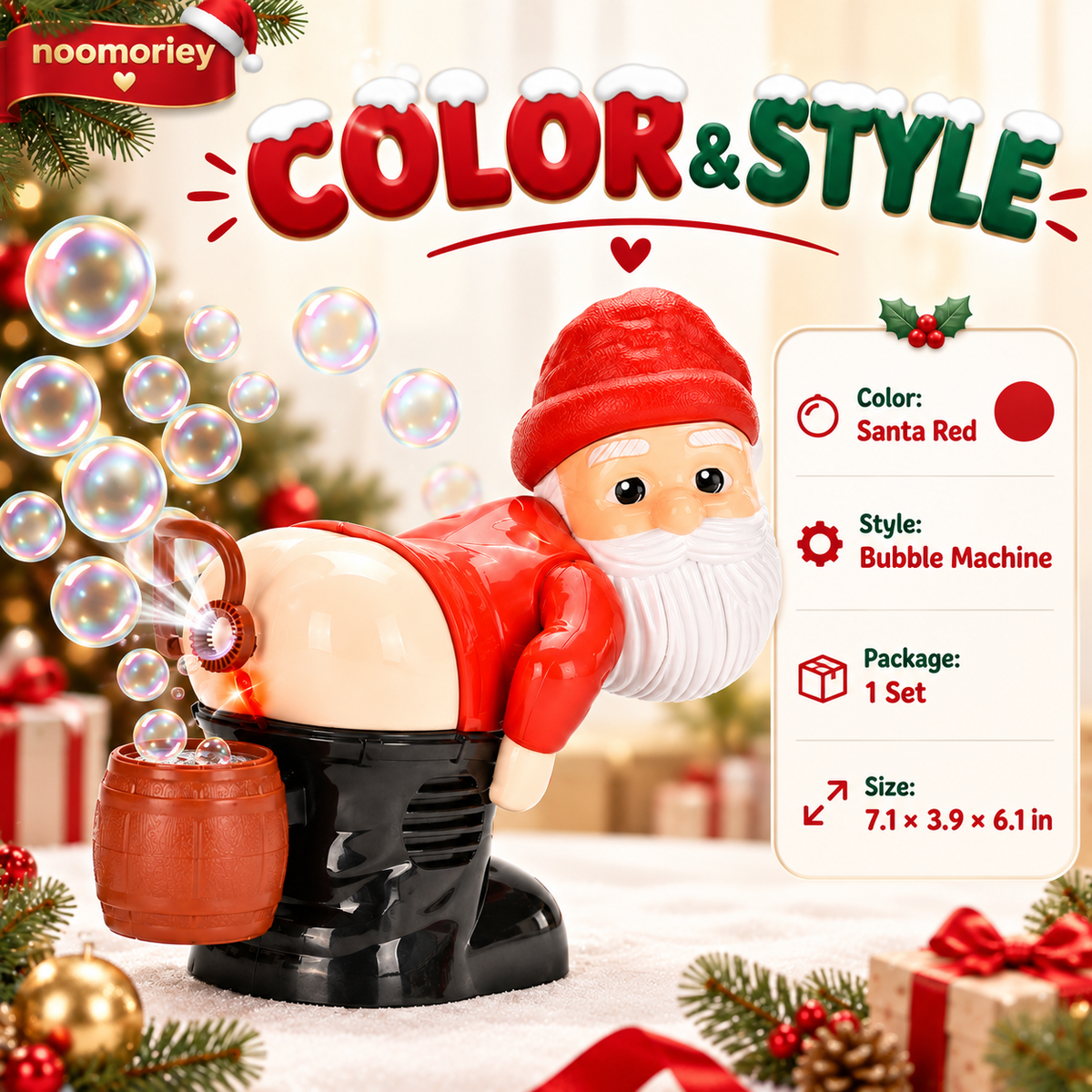 π
50% OFF Farting Santa Bubble Machine β Funny Christmas Toy with Music & Sound Effects