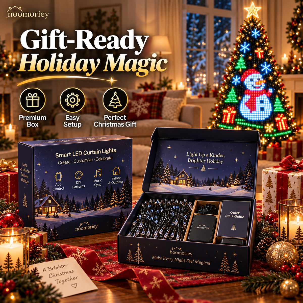 π Smart LED Christmas Tree Lights β¨ DIY Holiday Patterns App Control Decoration