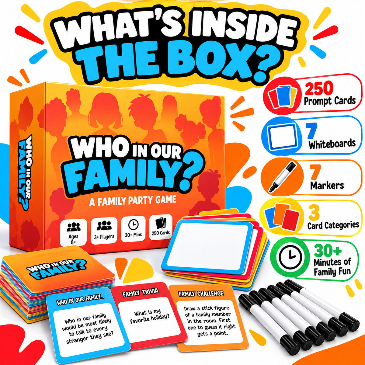 ๐ Limited Time: 50% OFF โ "Who In Our Family?" Hilarious Party Game for Family Game Night