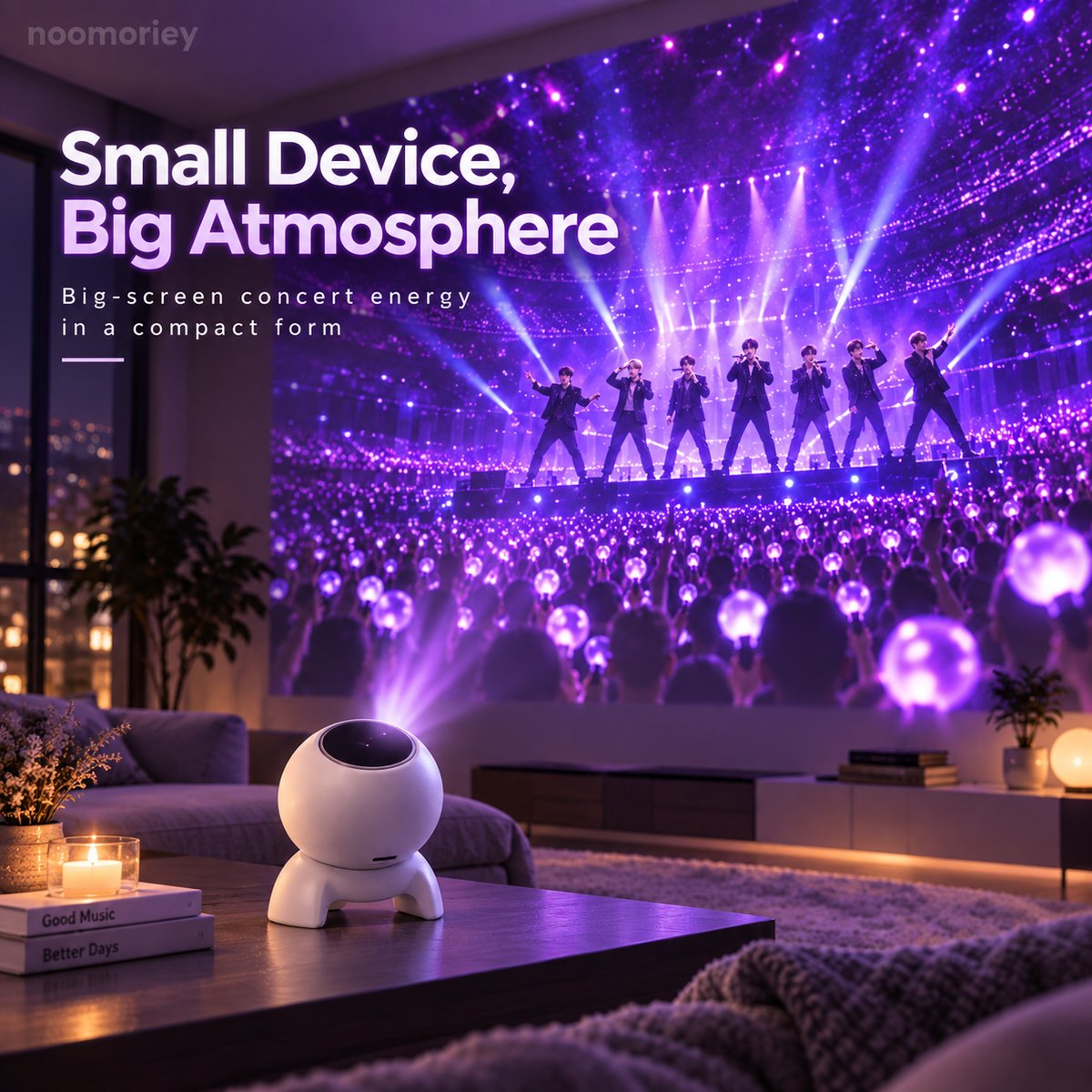 ๐ Galaxy Concert Projector โ Immersive Purple Starry Sky Light with Bluetooth Speaker & Remote Control