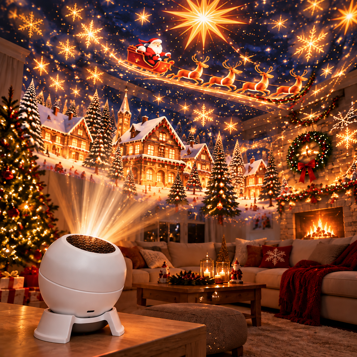 🐉 Dark Fantasy Dragon Room Projector – ✨Immersive Castle, Forest & Frozen World Light