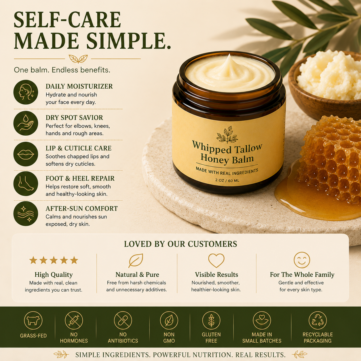 Beef Tallow And Manuka Honey Balm