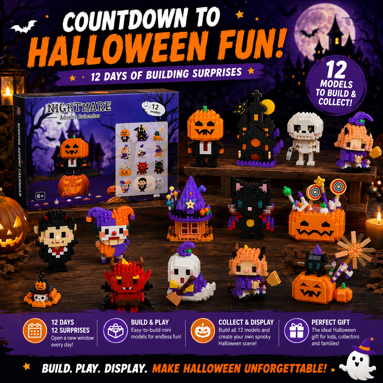 2026 Halloween Building Blocks 12-Day Advent Calendar