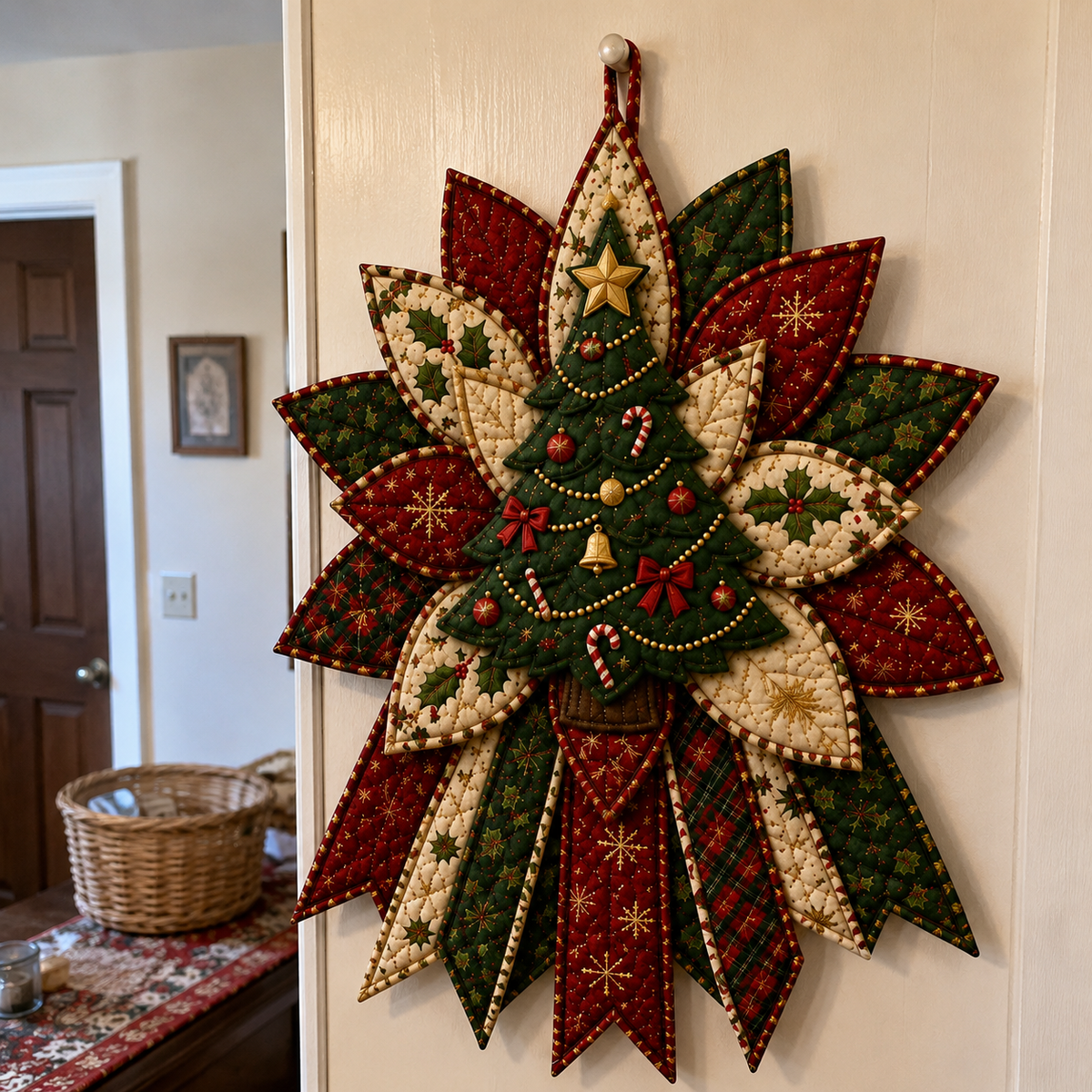 πBeginner-Friendly Oversized Christmas Character Quilted Door Hanger Sewing Kit | Complete Kit with All Tools & Step-by-Step Guide Included π