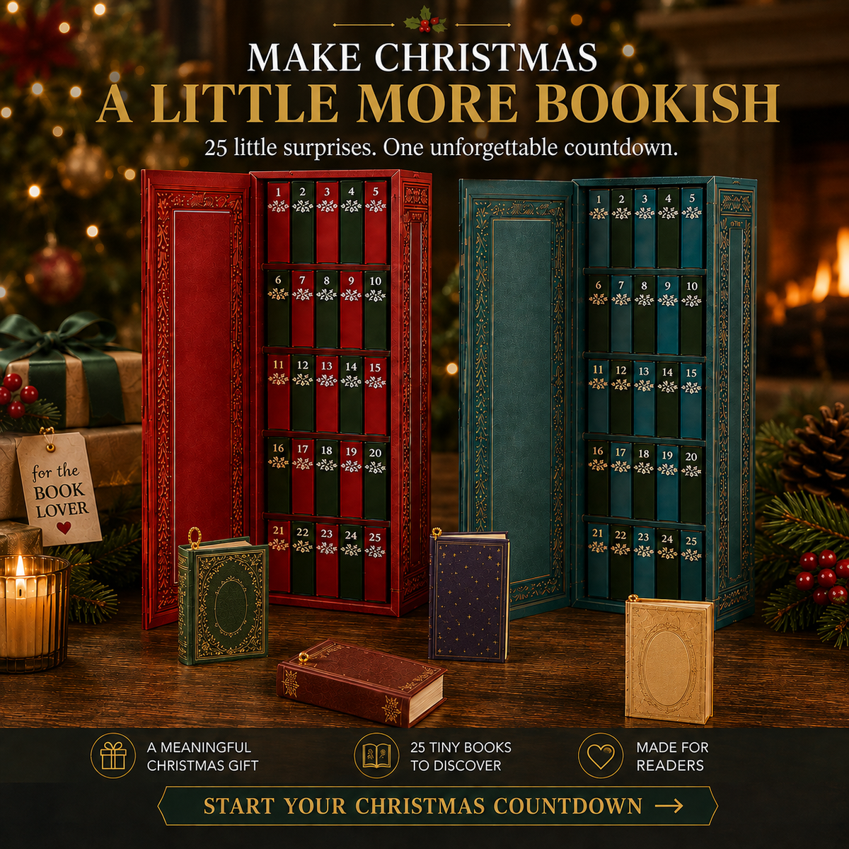 📚 The Ultimate Book Lover Advent Calendar – 25 Days of Tiny Christmas Surprises