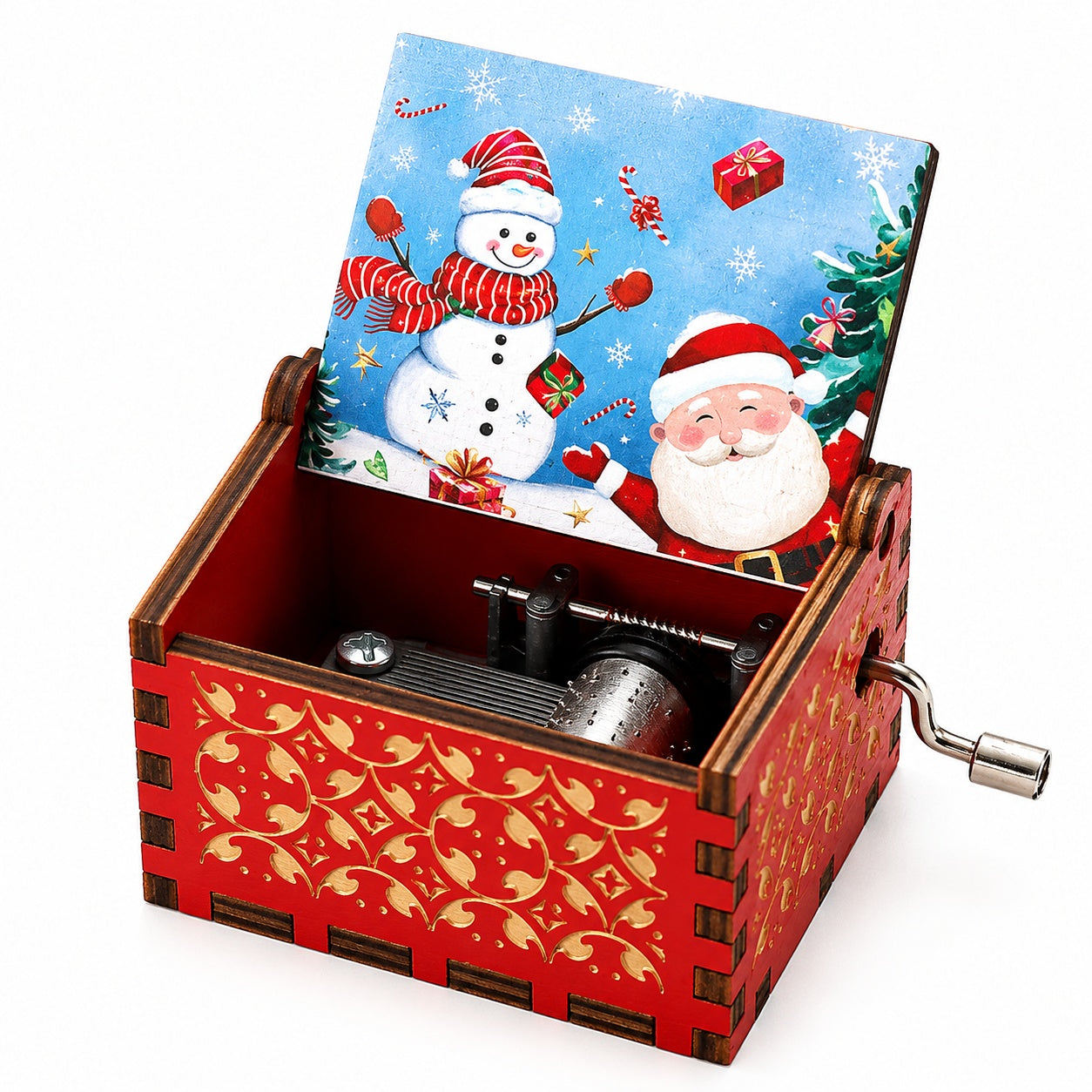 💛 Hand-Crank Wooden Music Box – A Little Gift With A Big Message