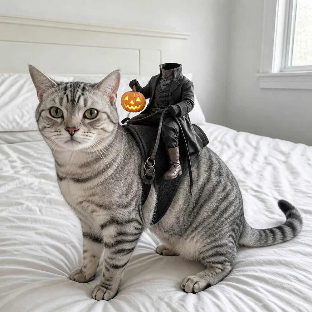 😺The Headless Horseman Rider™ Pet Costume🎃