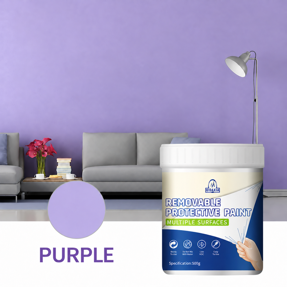🎨 Peel & Reveal Removable Wall Paint – Change Your Color, Not Your Commitment