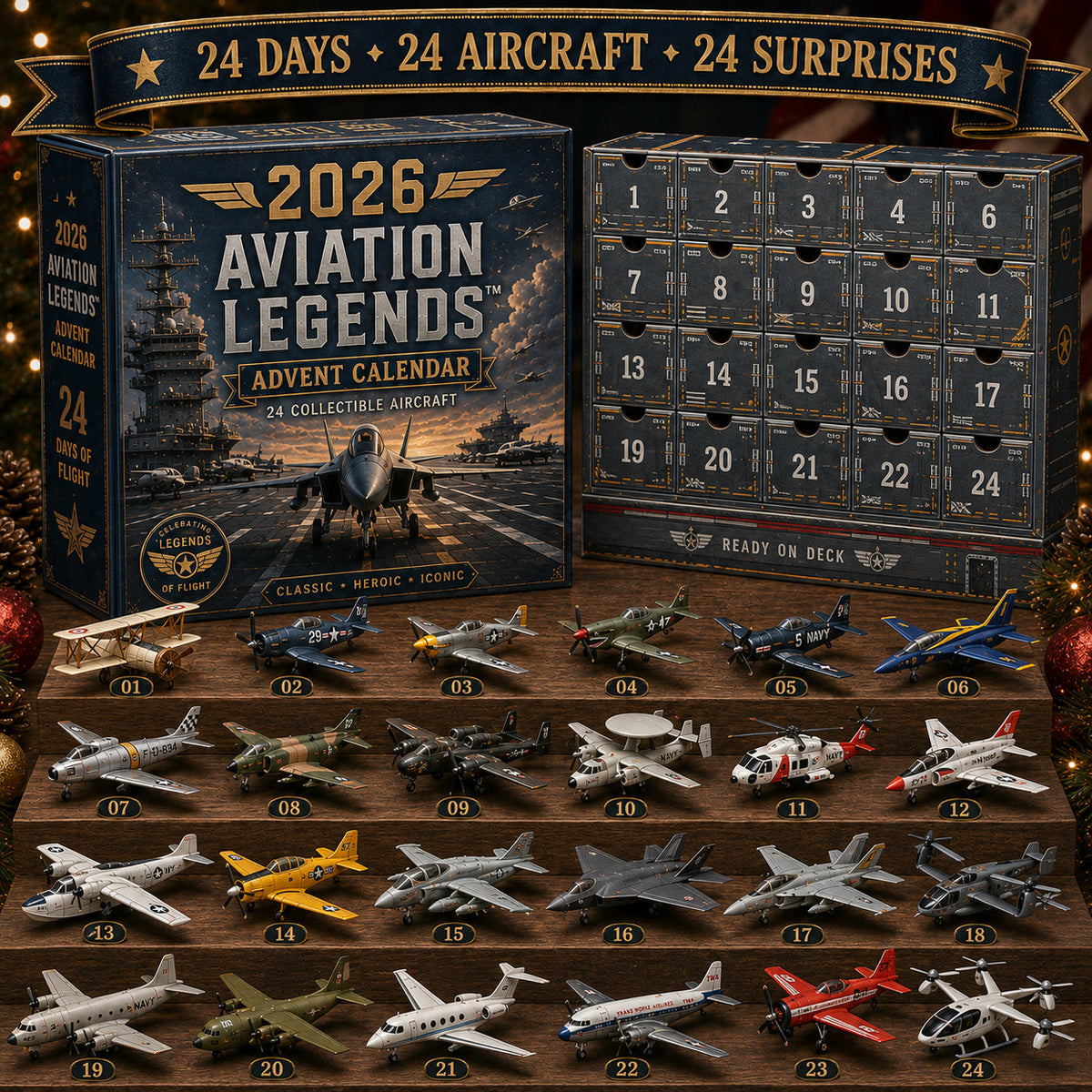 24-Day Aviation Advent Calendar – 24 Collectible Aircraft Surprises