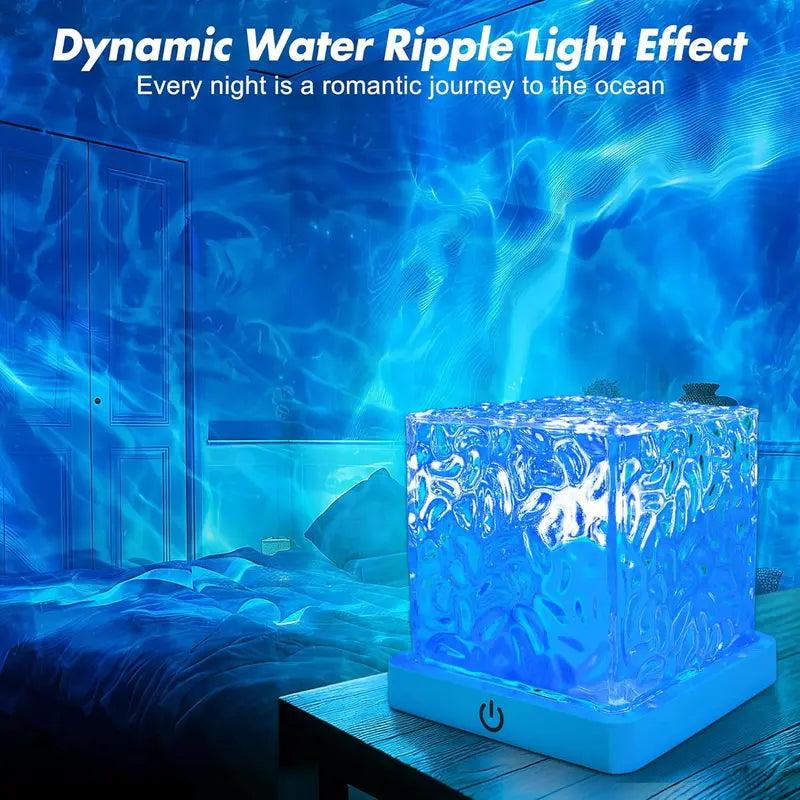 🌈Rechargeable Waterproof Shower Light -16 Colors Ocean Wave Projector with Remote
