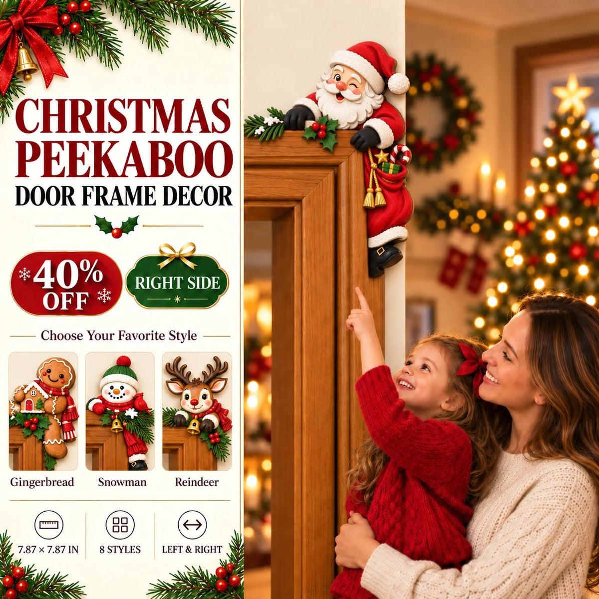 ๐
49% OFF | Christmas Door Frame Corner Decor โ A Fun Holiday Surprise ๐