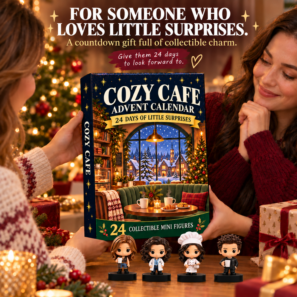 ☕ Cozy Café Advent Calendar – 24 Days of Collectible Character Surprises