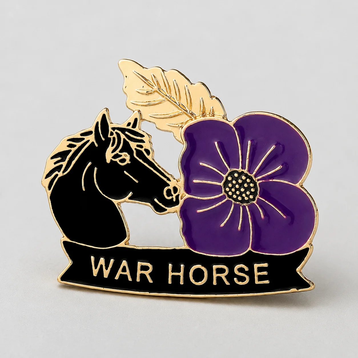 ๐ Limited Edition War Horse Purple Poppy 111th Anniversary Remembrance Brooch