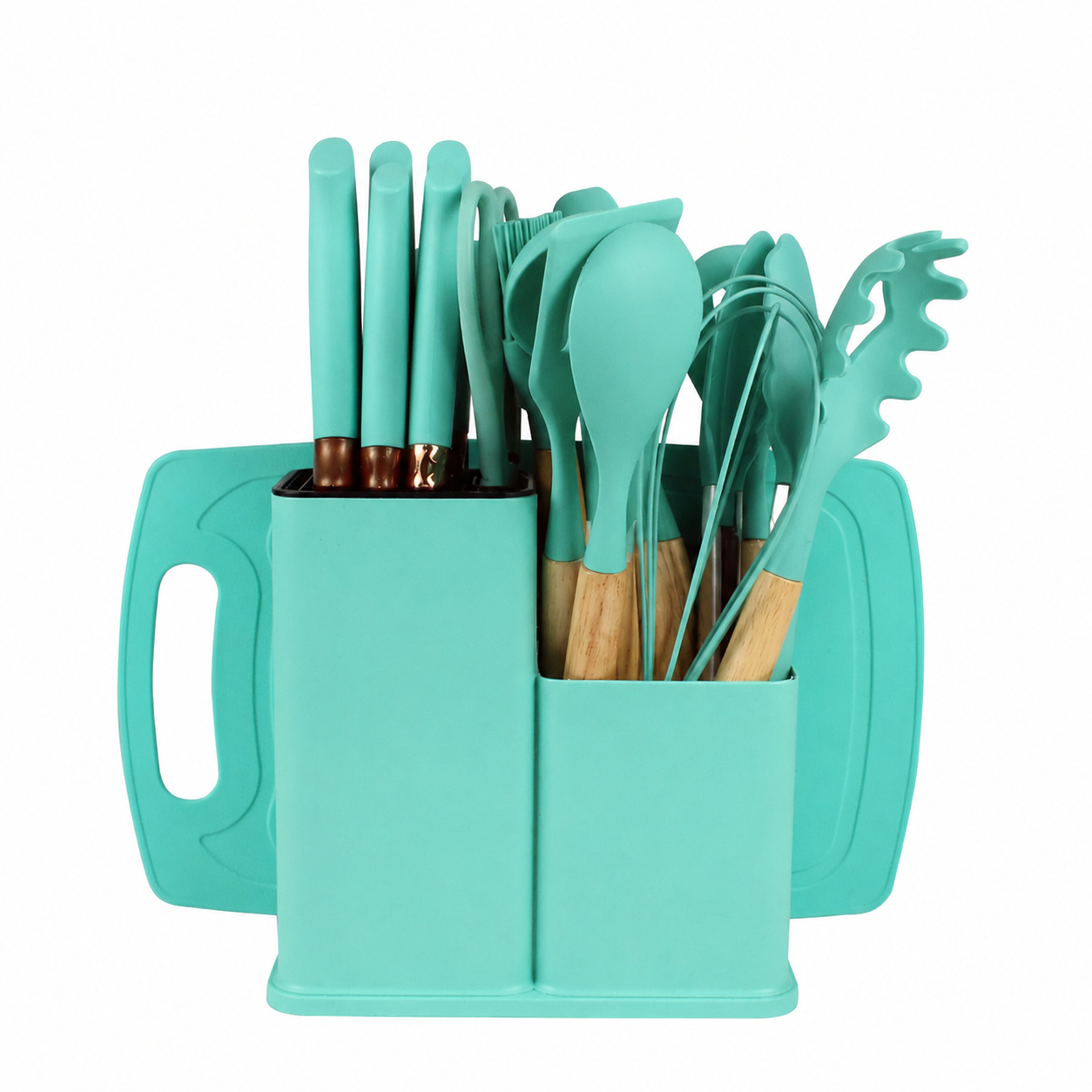🔪✨ 19-Piece Kitchen Knife & Utensil Set – Cook, Prep & Organize in Style