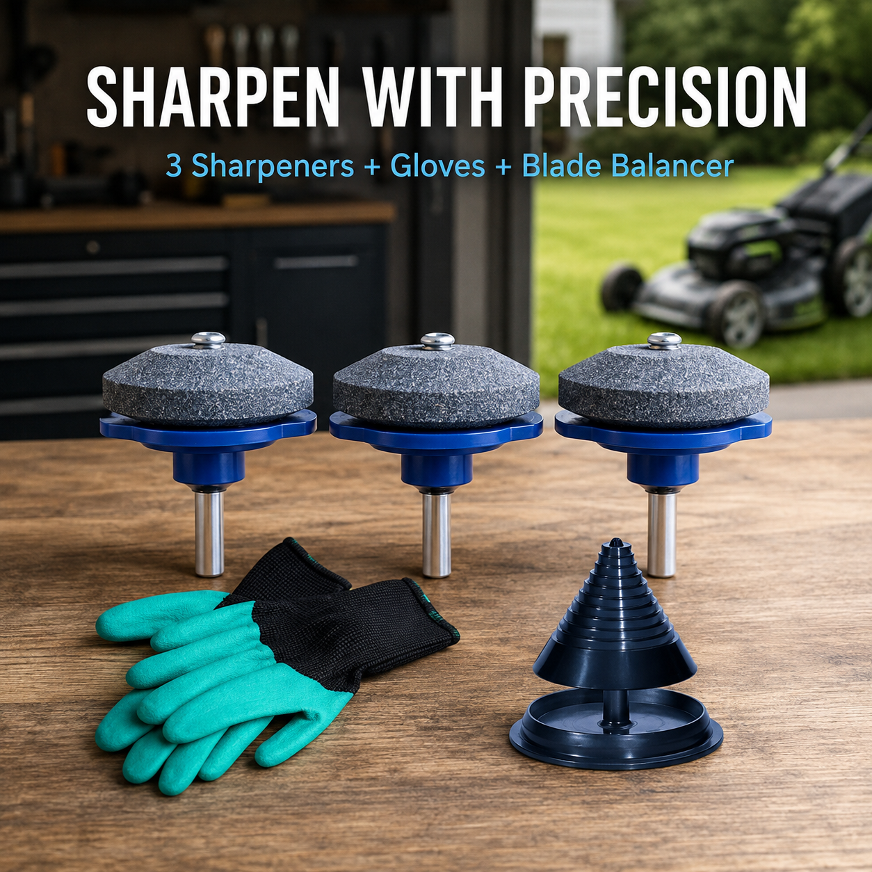 🛠️ Lawn Mower Blade Sharpener Drill Attachment
