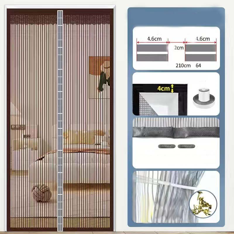 🚪 Magnetic Screen Door – Hands-Free Self-Closing Mesh for Fresh-Air Days