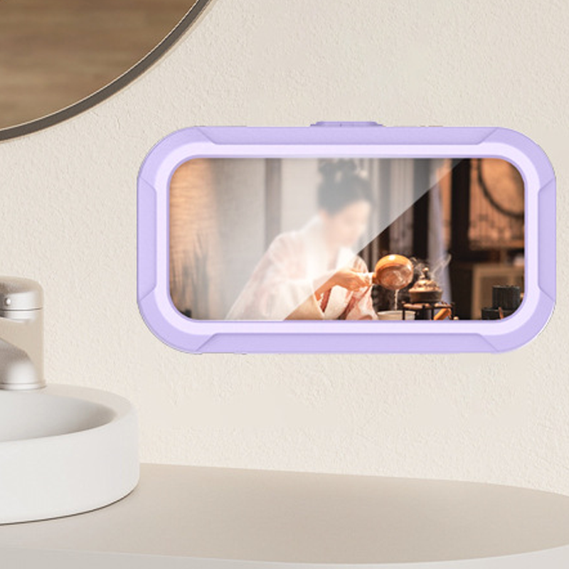 🚿📱 360° Rotating Shower Phone Holder – Splash-Protective Touchscreen Bathroom Case ✨