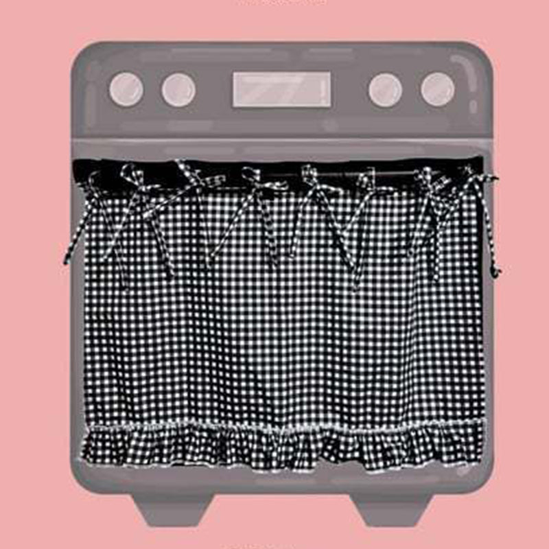 Rustic Plaid Oven Skirt – Tie-On Farmhouse Kitchen Decor