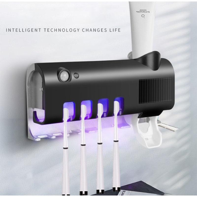 3-in-1 Wall-Mounted Toothbrush Holder & Toothpaste Dispenser