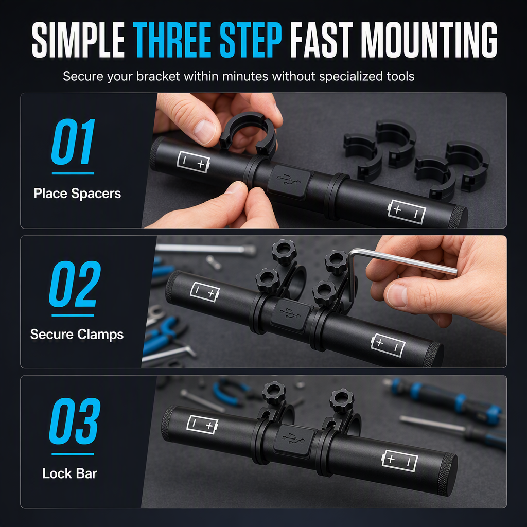 🚴 Powered Bike Handlebar Extender – Extra Mounting Space + USB Charging