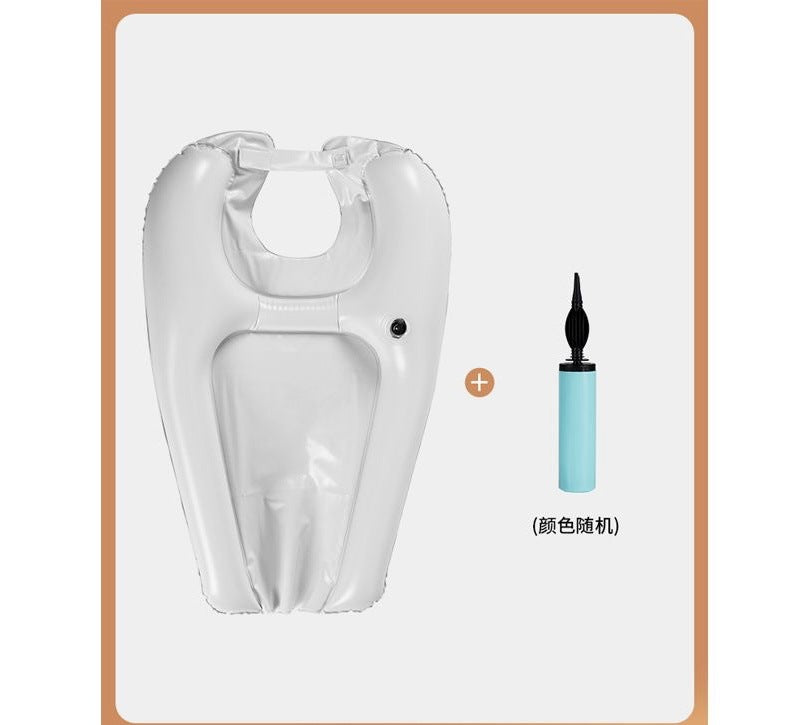 ππ₯ 50% OFF! Portable Inflatable Shampoo Basin β No-Spill Neck Support, Lightweight Leak-Proof PVC, Drain Hose & Plug, Ideal for Bedridden, Pregnancy, Injury & Home Hair Wash β¨