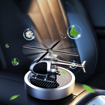 🚁Turn Sunlight Into Motion — Solar Helicopter Car Aroma Diffuser