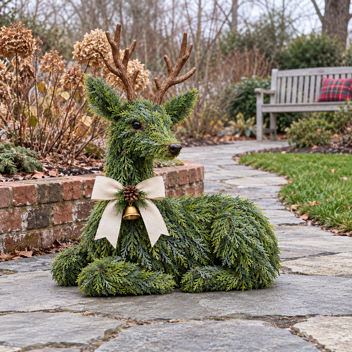 🦌Evergreen Reindeer Christmas Decoration