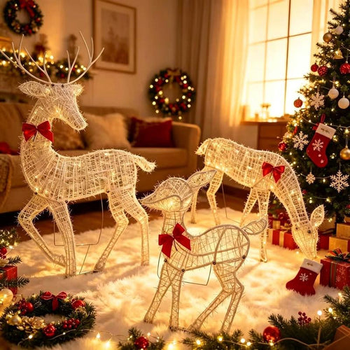 Light-Up Christmas Reindeer Family – Choose One or All Three 🦌✨