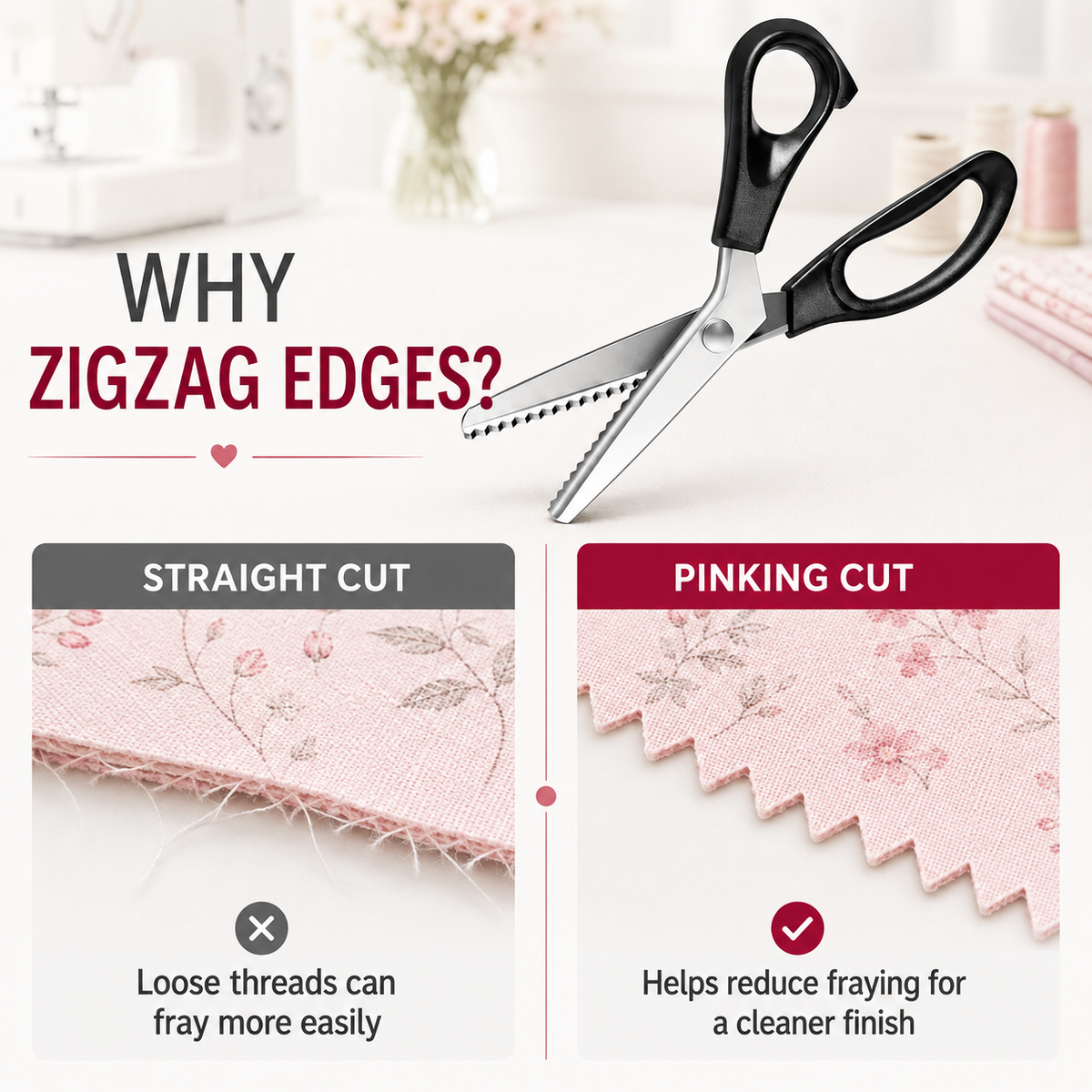 ✂️Stainless Steel Zig Zag Scissors with Serrated Teeth