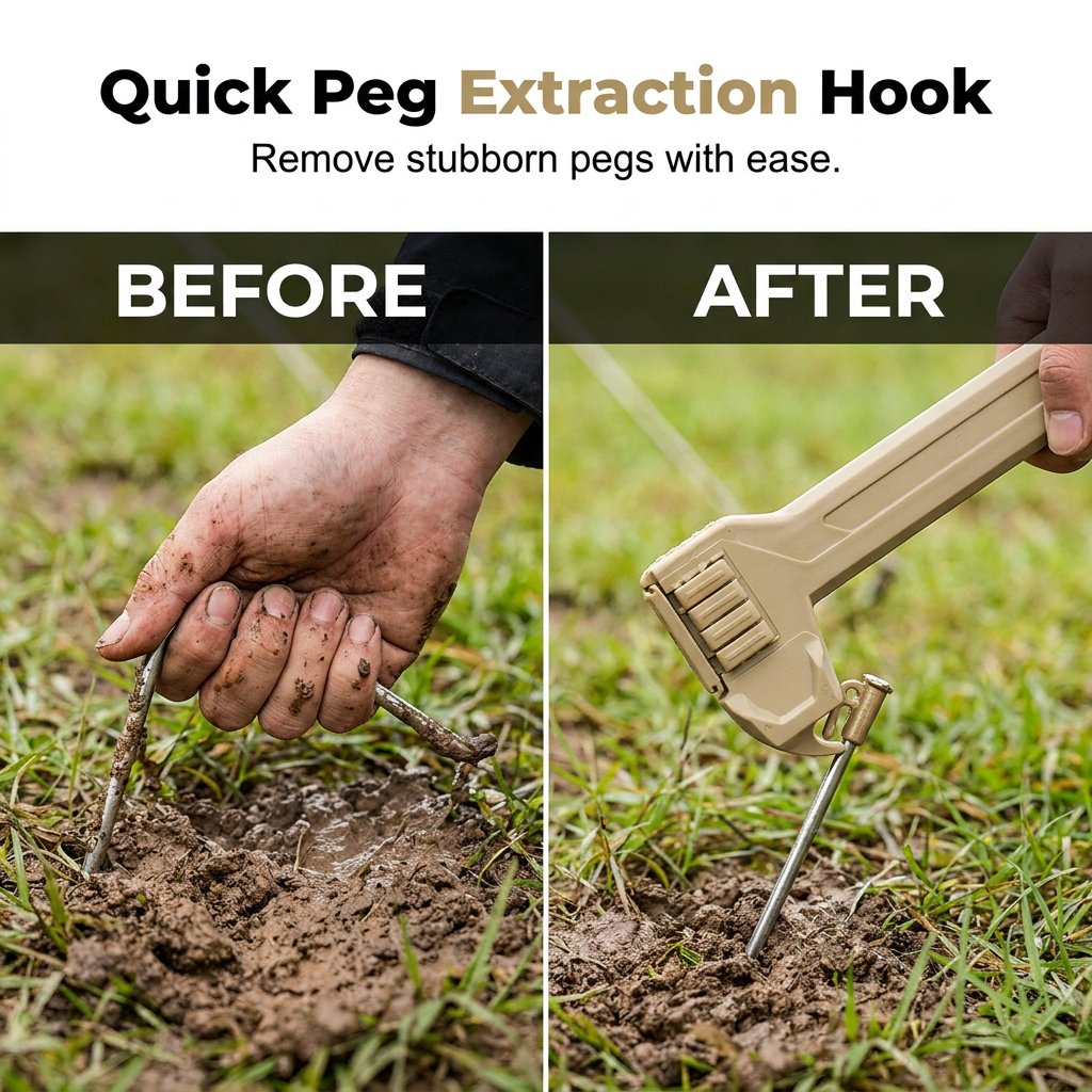 🔨2-in-1 Tent Stake Hammer with 8 Stakes
