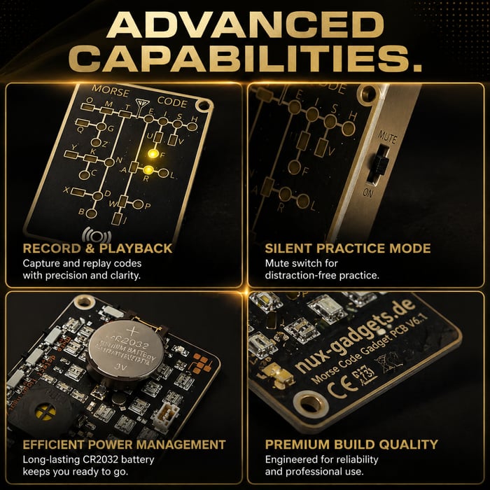 Morse Code Trainer Card Pro – Interactive LED Learning Tool