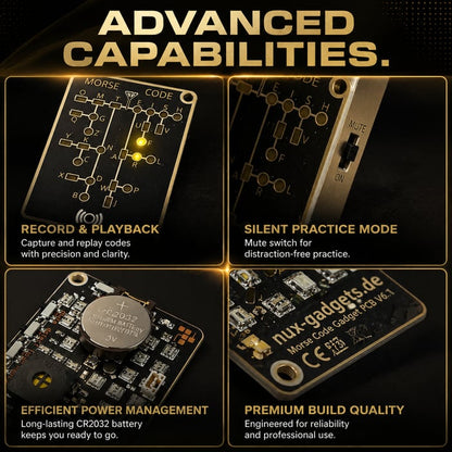 Morse Code Trainer Card Pro – Interactive LED Learning Tool